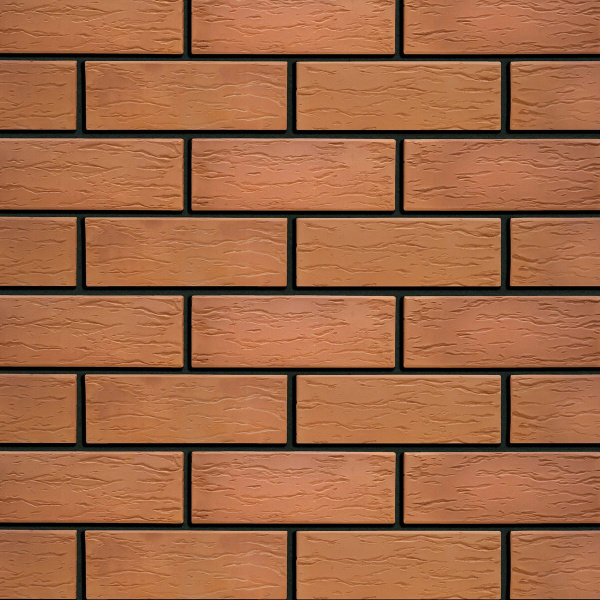 Облицовочный кирпич Кротовский утолщенный 1,4НФ красный "Кора дуба"