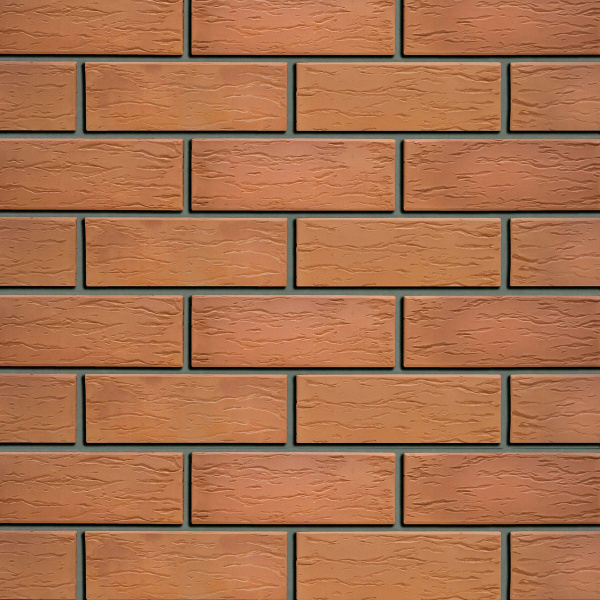 Облицовочный кирпич Кротовский утолщенный 1,4НФ красный "Кора дуба"