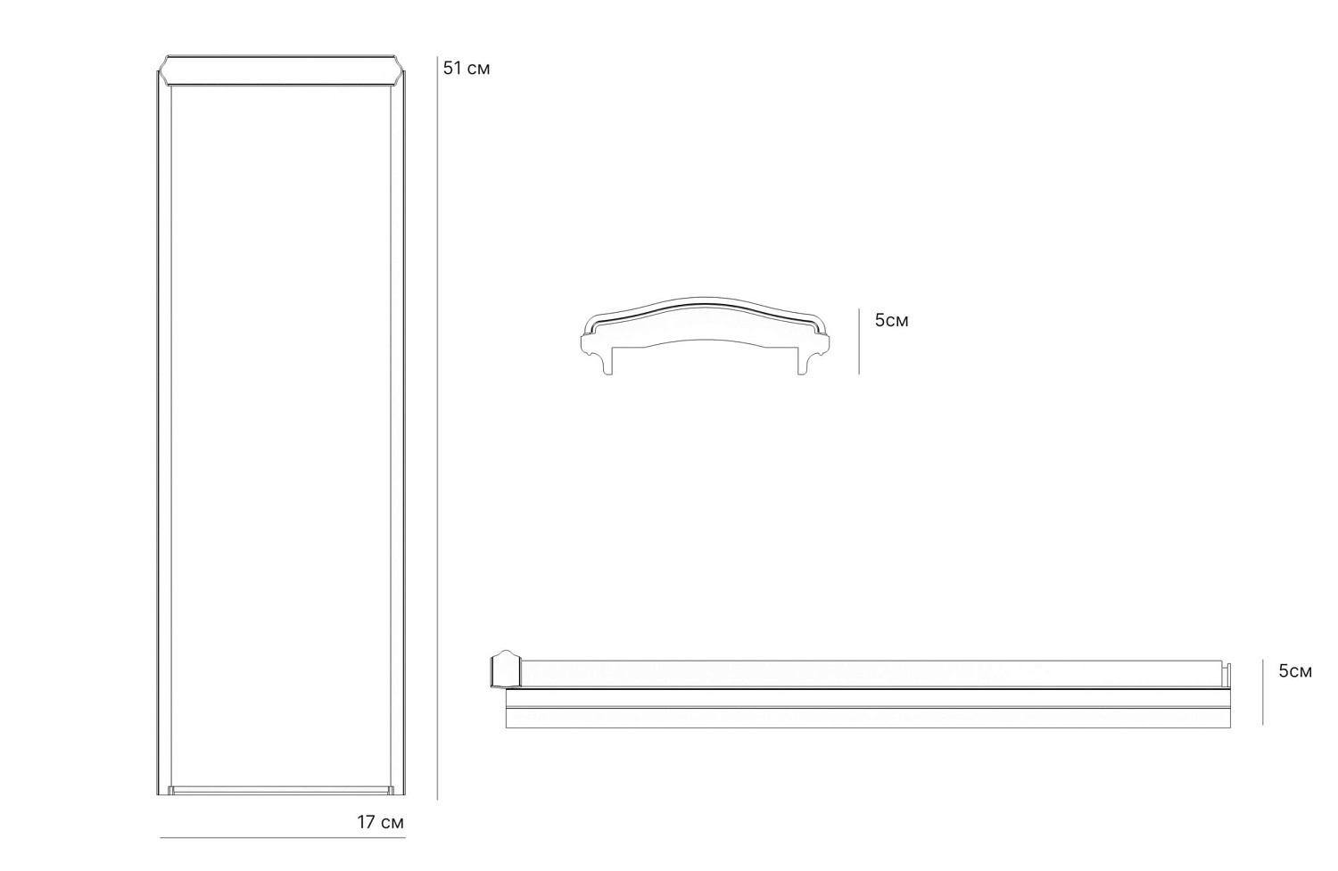 Парапет MONBLAN 130 х 510 на 0,5 кирпича