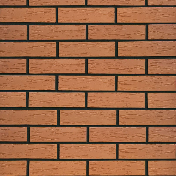 Облицовочный кирпич Кротовский 1НФ красный "Кора дуба"