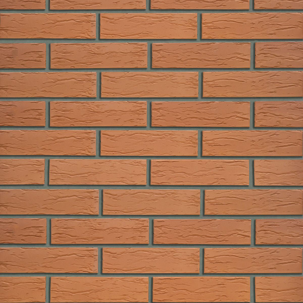 Облицовочный кирпич Кротовский 1НФ красный "Кора дуба"