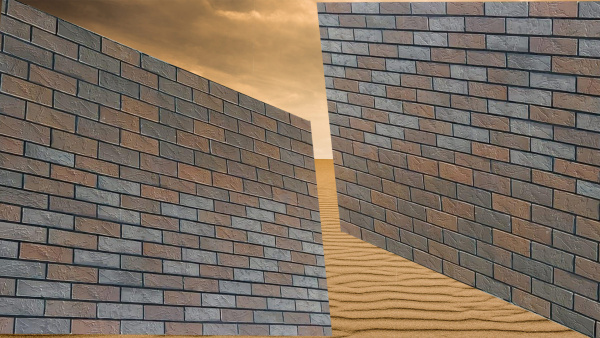 Рифленный кирпич Белебей Флеш-обжиг Готика "Вавилон" одинарный